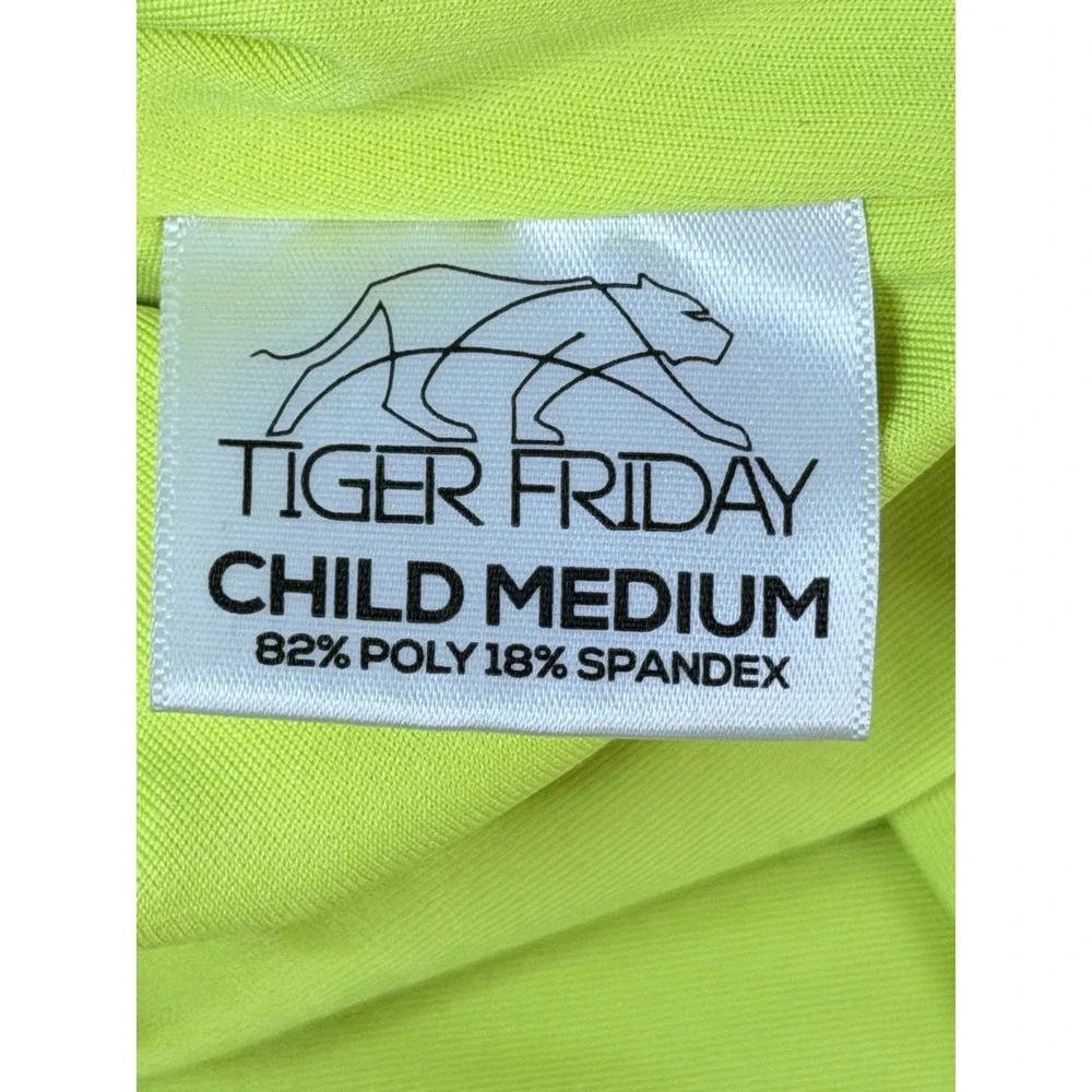 Tiger Friday Blondie Crop Top Citrus Neon Yellow CM Child Medium - Picture 6 of 7